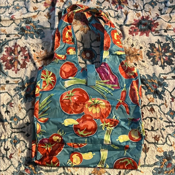 Longaberger Tote Bag Convertible Vibrant Tomato Print - Picture 3 of 8